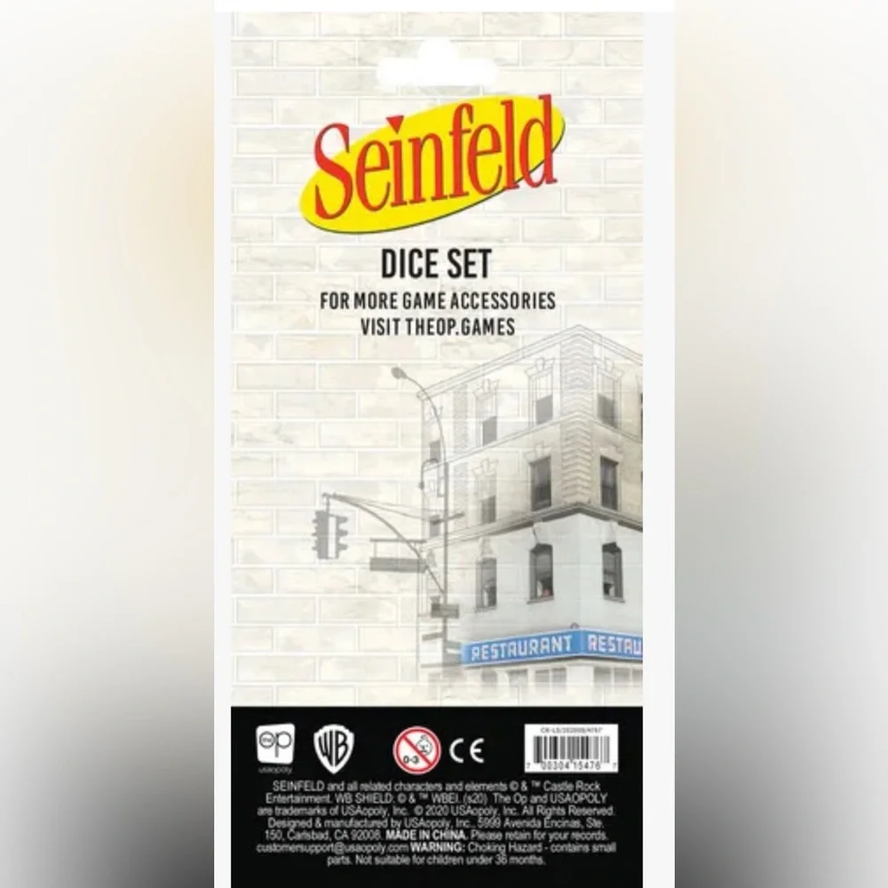 BNIB COLLECTIBLE SEINFELD 6PC DICE SET BY USOPOLY GREAT FOR GAME NIGHT - Picture 3 of 7